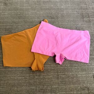 Free People UO Set of Pink Tan Boyshort Undies NEW XS/S
